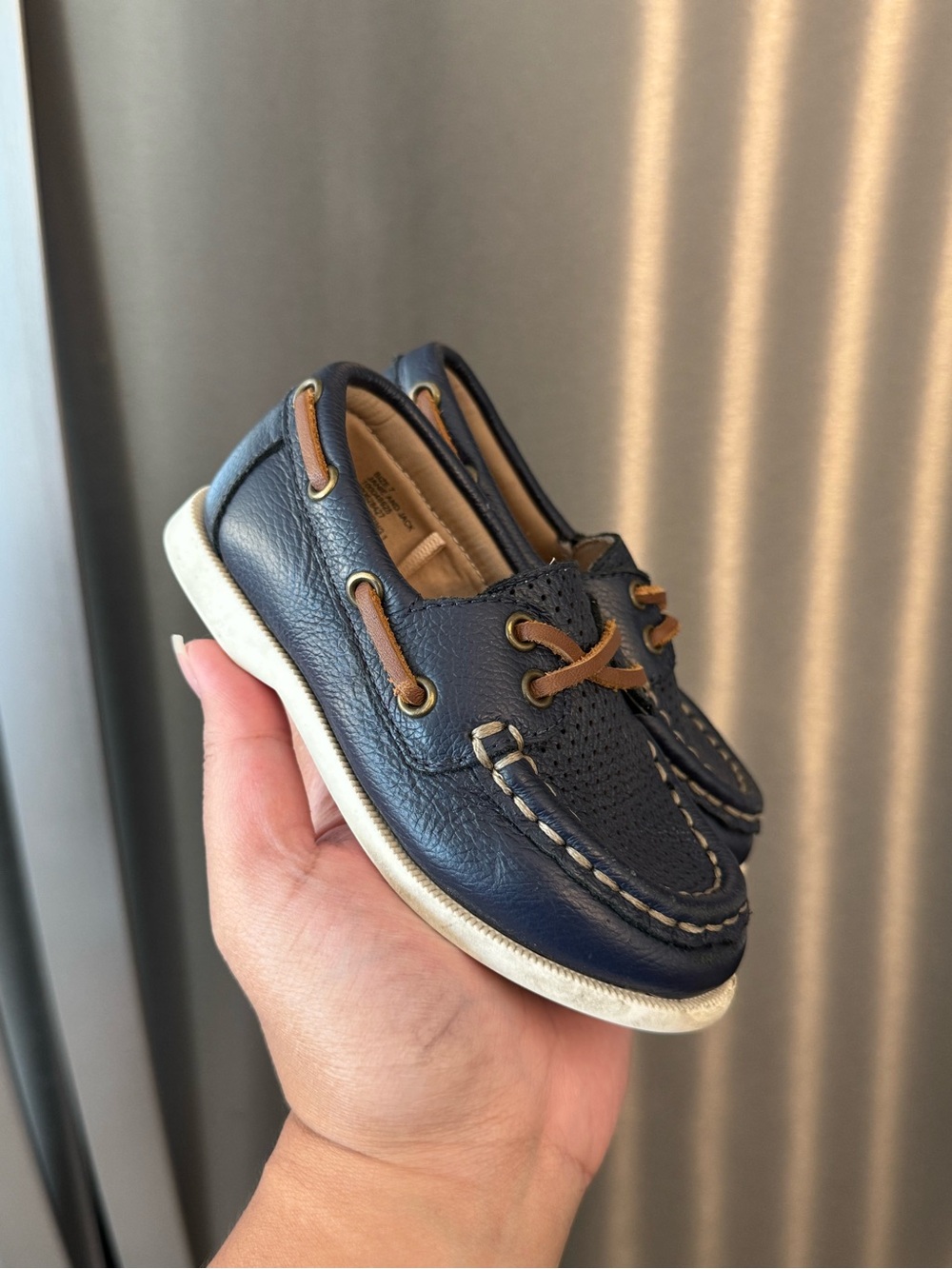 Janie and Jack Boys Navy Boat Shoes